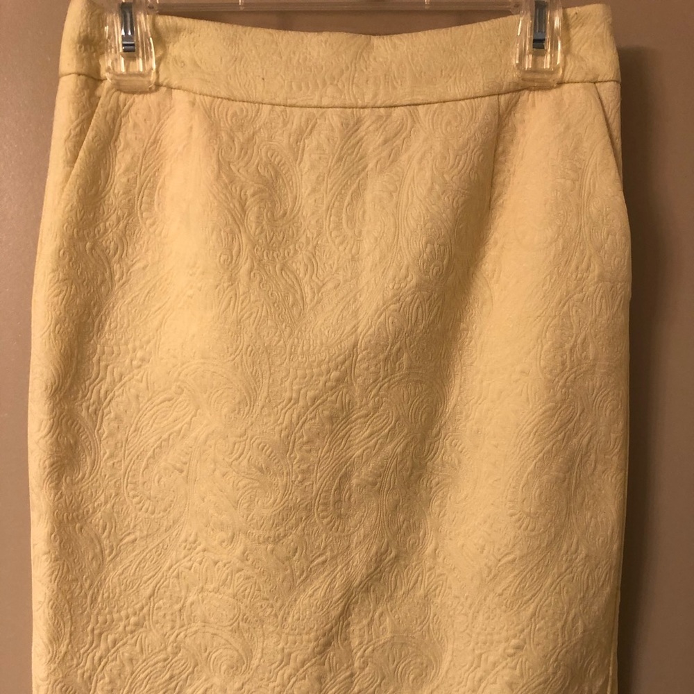Yellow paisley skirt